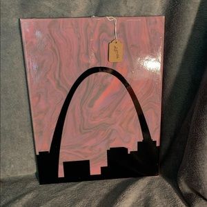 Acrylic pour on a 11x14 canvas